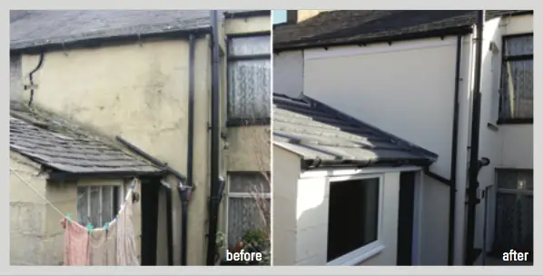 Subsidence before and after picture