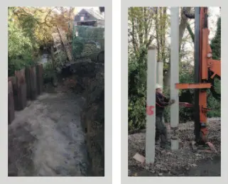 piles being installed